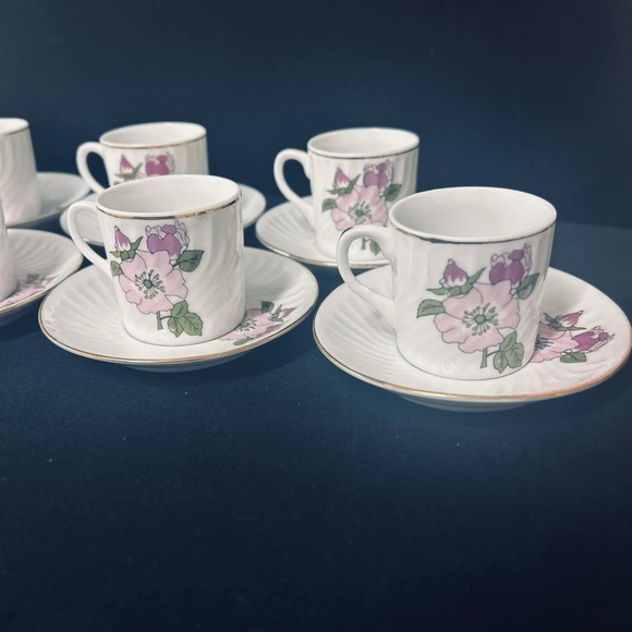 Set Of 8 Demitasse Espresso Cups And Saucers - Picture 4 of 12